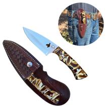 Faca Faquinha Campeira Muladeira Skinner, Para cozinha, Caça e pesca, Terra Boa + Bainha em couro