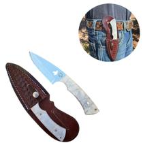 Faca Faquinha Campeira Muladeira Skinner, Para cozinha, Caça e pesca, Terra Boa + Bainha em couro