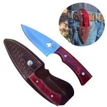 Faca Faquinha Campeira Muladeira Skinner, Para cozinha, Caça e pesca, Terra Boa + Bainha em couro