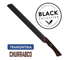 Faca Fatiar Tramontina Churrasco Black Com Lâmina Em Aço Inox Escurecido 12"