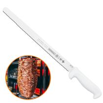 Faca Fiambre Serrilhada 35cm 14pol Fatiador Kebab Frios Churrasco Cabo Antibacteriano Mundial
