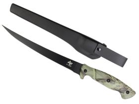 Faca Fileteira Full Tang Camuflada C/ Bainha (38cm) F-1109 - Albatroz Fishing