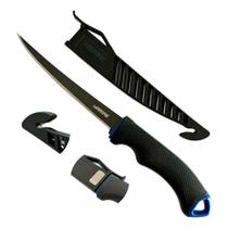 Faca Fileteira Pesca Marine Sports FK05B 4" Lâmina Aço Inox com Bainha Protetora Faca Fileteira Pesca Marine Sports FK05B 4" Lâmina Aço Inox com Bainha Protetora