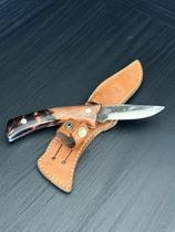 Faca Fox SG Inox 420C 3” Cabo Madeira e Resina Artesanal com Bainha