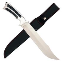 Faca Full Tang 38cm Lâmina Inox 25cm, Cabo em Aço e Resina com Capinha DD2