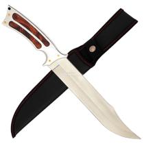 Faca Full Tang 38cm Lâmina Inox 25cm, Cabo em Aço e Resina com Capinha DD2