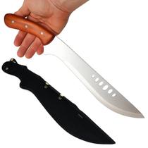 Faca Full Tang 47cm Aço Inox Cabo Madeira com Bainha SLKA65BC