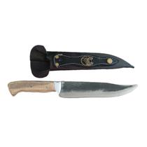 Faca Gaúcha Caça 8 Pol Aço Carbono Cabo Madeira com Bainha Faca Gaúcha Caça 8 Pol Aço Carbono Cabo Madeira com Bainha