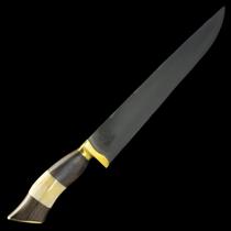 Faca Gaúcha Fosfatizada com Guarda e C. Mad./Osso/Mad.