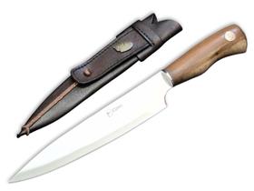 Faca Gourmet Chef Elmo 9 Polegadas Aço Inox Cabo de Madeira Faca Gourmet Chef Elmo 9 Polegadas Aço Inox Cabo de Madeira