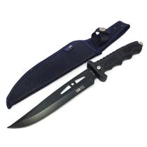 Faca Inox 420cc com Bainha Nylon, Cabo Emborrachado e Lâmina 21cm SLKA72