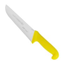 Faca Inox Açougue Cabo Amarelo 8" - Mundial