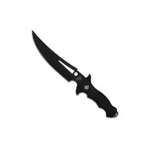 Faca Inox Esportiva Lâmina Preta Com Bainha Cabo ABS Com Bussola 6,5"