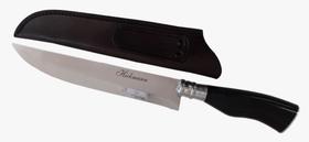 FACA INOX HICKMANN AL 9 Cabo Chifre Preto Sintético 385 mm FACA INOX HICKMANN AL 9 Cabo Chifre Preto Sintético 385 mm