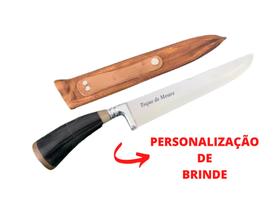 Faca Inox Personalizada Cabo de Chifre Artesanal Faca Inox Personalizada Cabo de Chifre Artesanal
