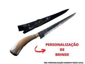 Faca javalizeira cabo de chifre