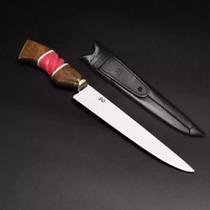 Faca Joana D'Arc 8" - Aço Inox 420C Cabo Rosa