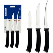 Faca Jogo Felice 3 Peças INOX Cabo Preto