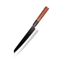 Faca Kiritsuke Japonesa De 8 Polegadas Com Cabo De Madeira De Rosa, Faca De Chef Para Legumes E Faca Kiritsuke Japonesa De 8 Polegadas Com Cabo De Madeira De Rosa, Faca De Chef Para Legumes E