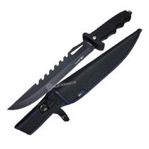 Faca Lâmina 30cm Pescador Corta Limpa Peixe Churrasco Legumes Com Bainha SLKA73