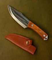 Faca Lâmina Aço Inox Full Tang Cabo Madeira B-Max BM-DJ319 Faca Lâmina Aço Inox Full Tang Cabo Madeira B-Max BM-DJ319