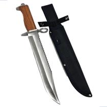 Faca Lisa com Serrilhado Superior Lâmina 3,5mm Cabo em Madeira E Com Quebra-Vidro SLKA154 Faca Lisa com Serrilhado Superior Lâmina 3,5mm Cabo em Madeira E Com Quebra-Vidro SLKA154