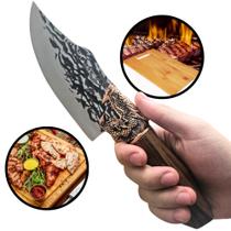 Faca Luxo Artesanal Super Afiada Forjada à Mão Durável e Resistente para Chef de Cozinha SLKAF125