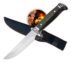 Faca Luxo Chef Tática Militar Camping Pesca Trilha Churrasco Afiada com Bainha S077