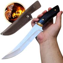 FACA Luxo PREMIUM INOX + BAINHA LAMINA SUPER AFIADA CABO DETALHE DOURADO TF01