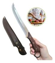 Faca Luxo Profissional Lamina Inteiriça Artesanal 34cm Com Bainha de Proteção SLKLAF62
