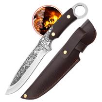 FACA Luxuosa 23CM Cabo Estilo karambit Lâmina Inteiriça + Bainha Couro Profissional Premium FD03 FACA Luxuosa 23CM Cabo Estilo karambit Lâmina Inteiriça + Bainha Couro Profissional Premium FD03