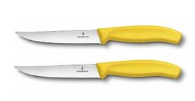 Faca mesa swiss made lâmina serrilhada 12cm Victorinox 6.7936.12L Colors - 2 peças Faca mesa swiss made lâmina serrilhada 12cm Victorinox 6.7936.12L Colors - 2 peças
