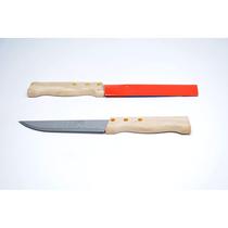 Faca Metal Cabo Madeira 6 Polegadas Resistente E Com Durabilidade Infinita Cozinha Churrasco