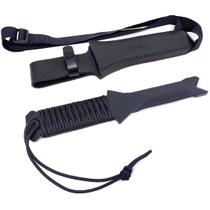 Faca Militar Arkhip BREC 6'' Preta Cabo c/ Corda Bainha