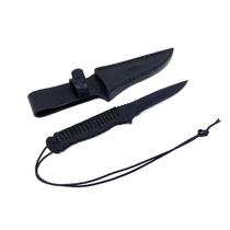 Faca Militar Arkhip Tática 4'' Preta Cabo c/ Corda Bainha