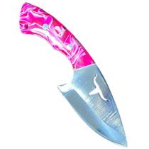 Faca mini campeira de inox 420 boiadeiro com bainha de couro