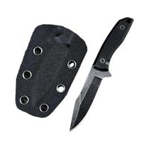 Faca Mini Reta De Alta Dureza Preta Com Bainha K, Faca Tática Para Caça E Camping Ao Ar Livre