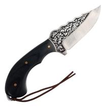 Faca Mongol 3 Polegadas Camping Churrasco Cabo Preto
