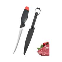 Faca Multifuncional De Aço Inoxidável Para Filetar Peixe, Faca De Açougueiro Afiada Com Capa Para