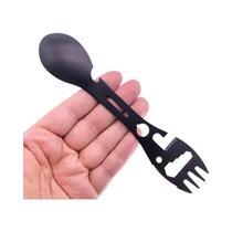 Faca Multifuncional Para Camping Com Garfo, Colher, Apito, Abridor De Garrafa E Chave 10 Em 1 Faca Multifuncional Para Camping Com Garfo, Colher, Apito, Abridor De Garrafa E Chave 10 Em 1