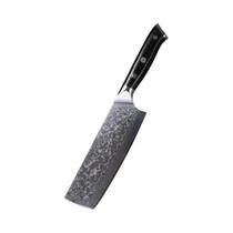 Faca Nakiri De 6,3 Polegadas Em Aço Damasco Com Cabo G10 Para Cortar Carne Na Cozinha