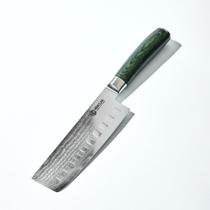Faca Nakiri Hexclad de 6,5 polegadas em aço inoxidável damasco japonês