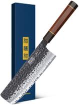 Faca Nakiri HOSHANHO de 18 cm em aço carbono forjado à mão japonesa