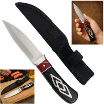 Faca Outdoor Multiuso Aço Inox Cabo Ergonômico com Bainha Pesca Camping SLKA38