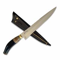 Faca P/ Churrasco Aço Inox 3mm 8p Cabo De Chifre Invertido Faca P/ Churrasco Aço Inox 3mm 8p Cabo De Chifre Invertido