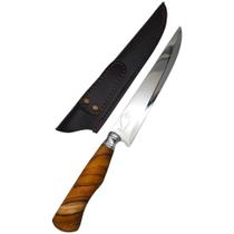 Faca P/ Churrasco Personalizada Inox Madeira 7" c/Bainha Faca P/ Churrasco Personalizada Inox Madeira 7" c/Bainha
