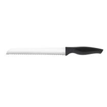 Faca p/ Pão 8" lâmina serrilhada aço inoxidável, polido e temperado cabo preto Brinox - 2556/302 Faca p/ Pão 8" lâmina serrilhada aço inoxidável, polido e temperado cabo preto Brinox - 2556/302