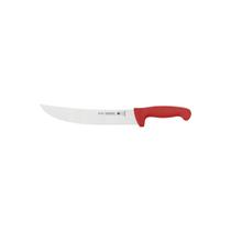 Faca Para Carne 10 Polegadas Tramontina Profissional Aço Inox Cabo Em Polipropileno Vermelho Faca Para Carne 10 Polegadas Tramontina Profissional Aço Inox Cabo Em Polipropileno Vermelho
