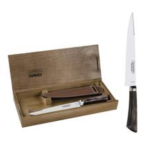 Faca para Carne 8" Tramontina Cabo de Madeira Polywood Castanho com Estojo de Madeira 29899/547 Faca para Carne 8" Tramontina Cabo de Madeira Polywood Castanho com Estojo de Madeira 29899/547