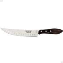 Faca para Carne Butcher 8' Tramontina em Aço Inox e Cabo em Madeira Polywood Castanho Faca para Carne Butcher 8' Tramontina em Aço Inox e Cabo em Madeira Polywood Castanho